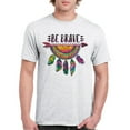 thumbnail image 1 of Tee Hunt Be Brave Dream Catcher T-Shirt Dean Russo Motivation Yolo Men's Tee, Ash Gray, Small, 1 of 5