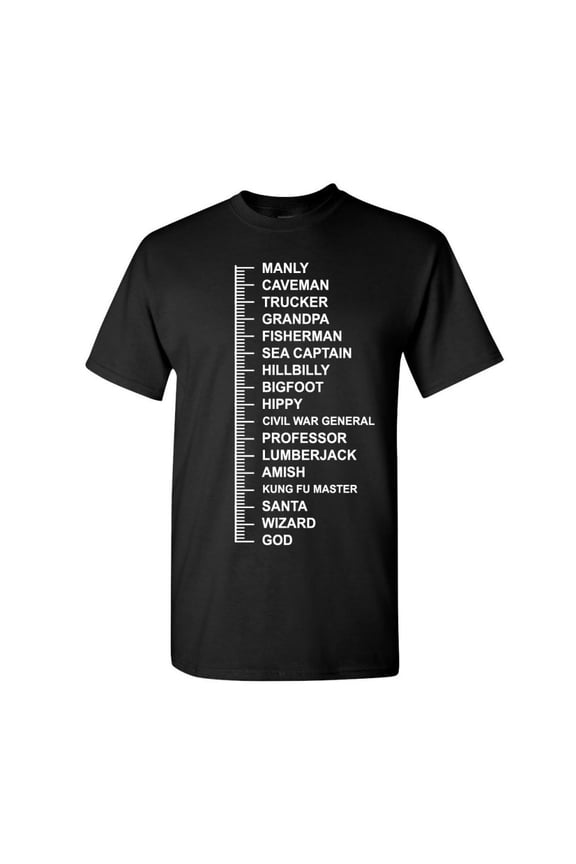 Beard Length Measuring T-Shirt Funny Beard Ruler Shirt