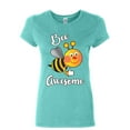 thumbnail image 1 of Tee Hunt Bee Awesome Women's T-Shirt Motivational Funny Cute Honey Bee Be Awesome Shirt, Light Blue, XX-Large, 1 of 4