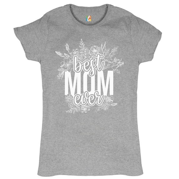 Tee Hunt Best Mom Ever T-Shrit Blessed Mama Mother's Day Maternity Parenting Women's T-Shirt Tee, Gray, 3X-Large
