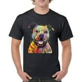 thumbnail image 1 of Tee Hunt Beware of Pit Bull T-Shirt Dean Russo Art Colorful Cute Dog Men's Tee, 1 of 5