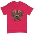 thumbnail image 1 of Tee Hunt Biker Til I Die T-shirt Live to Ride Biker Forever Skull Face Men's Tee, Hot Pink, Small, 1 of 5