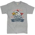 thumbnail image 1 of Tee Hunt Born to Be Free T-shirt American Bald Eagle Patriotic 4th of July Men's Tee, Gray, X-Large, 1 of 5
