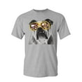 thumbnail image 1 of Tee Hunt Bulldog Wearing Glasses T-Shirt Cute Dog Swag Pet Lovers Urban Mens Shirt, Gray, 4X-Large, 1 of 5