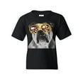 thumbnail image 1 of Tee Hunt Bulldog Wearing Glasses Youth T-Shirt Cute Dog Swag Pet Lovers Urban Kids Tee, Black, Medium, 1 of 5