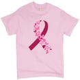 thumbnail image 1 of Tee Hunt Butterflies Ribbon T-Shirt Breast Cancer Awareness Hope Men's Tee, Light Pink, 4X-Large, 1 of 5