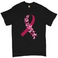 thumbnail image 1 of Tee Hunt Butterflies Ribbon T-Shirt Breast Cancer Awareness Hope Men's Tee, 1 of 5