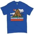 thumbnail image 1 of Tee Hunt California Bear Facepalm T-shirt The Great California Exodus Men's Tee, Blue, Small, 1 of 5