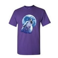 thumbnail image 1 of Tee Hunt Call of The Wild T-Shirt Lone Wolf Howling Moon Wildlife Men's Novelty Shirt, Purple, Medium, 1 of 5