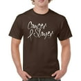 thumbnail image 1 of Tee Hunt Cancer Slayer T-Shirt Breast Cancer Awareness Ribbon Hope Healing Men's Tee, Brown, Small, 1 of 5