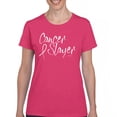 thumbnail image 1 of Tee Hunt Cancer Slayer T-Shrit Breast Cancer Awareness Ribbon Hope Healing Women's T-Shirt Tee, Pink, Large, 1 of 5