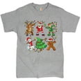 thumbnail image 1 of Tee Hunt Christmas Crew Dabbing T-shirt Reindeer Santa Claus Elf Snowman Men's Tee, Gray, 4X-Large, 1 of 5
