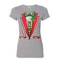 thumbnail image 1 of Tee Hunt Christmas Tuxedo Cotton T-Shirt Funny Xmas Santa Elf, Gray, Medium, 1 of 5