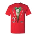 thumbnail image 1 of Tee Hunt Christmas Tuxedo T-Shirt Funny Xmas Santa Elf Shirt, Red, Small, 1 of 5
