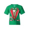 thumbnail image 1 of Tee Hunt Christmas Tuxedo Youth T-Shirt Funny Xmas Santa Elf Kids Tee, 1 of 5
