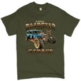thumbnail image 1 of Tee Hunt Classic Roadster Garage T-Shirt Vintage Hot Rod Route 66 Muscle Car Men's Tee, Military Green, Large, 1 of 5