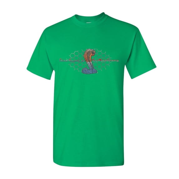Tee Hunt Cobra Powered by Ford T-Shirt Mustang Cobra Shirt, Green, 5X-Large