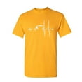 thumbnail image 1 of Tee Hunt Coffee Cup Heartbeat T-Shirt Energy Waking up Coffee Drinker Mens Shirt, Yellow, X-Large, 1 of 5
