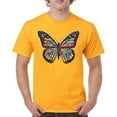 thumbnail image 1 of Tee Hunt Colorful Neon Butterfly T-Shirt Dean Russo Beautiful Nature Men's Tee, Yellow, Small, 1 of 5