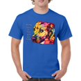 thumbnail image 1 of Tee Hunt Colorful Pit Bull T-Shirt Dog Wags Its Tail with Its Heart Men's Tee, Blue, X-Large, 1 of 5