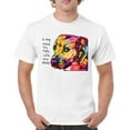 thumbnail image 1 of Tee Hunt Colorful Pit Bull T-Shirt Dog Wags Its Tail with Its Heart Men's Tee, White, 3X-Large, 1 of 5
