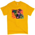 thumbnail image 1 of Tee Hunt Colorful Pitbull T-Shirt Andy Maxx Dog Lover Pet Owner Adopt Men's Tee, Yellow, 5X-Large, 1 of 5