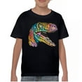 thumbnail image 1 of Tee Hunt Colorful Raptor Youth T-Shirt Dean Russo Neon Dinosaur Pattern Kids, 1 of 5