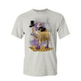 thumbnail image 1 of Tee Hunt Corgi Riding a Gentleman Llama T-Shirt Funny Weird Universe Dog Mens Shirt, Ash Gray, 3X-Large, 1 of 4