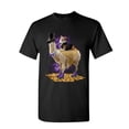 thumbnail image 1 of Tee Hunt Corgi Riding a Gentleman Llama T-Shirt Funny Weird Universe Dog Mens Shirt, Black, 4X-Large, 1 of 4