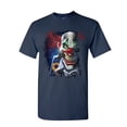 thumbnail image 1 of Tee Hunt Creepy Joker Clown T-Shirt Nightmare Scary Mean Killer Halloween Mens Shirt, Navy Blue, Medium, 1 of 5