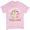 thumbnail image 1 of Tee Hunt Cultivate Our Roots T-shirt Inspire Educate Unite African American Men's Tee, Light Pink, XX-Large, 1 of 5