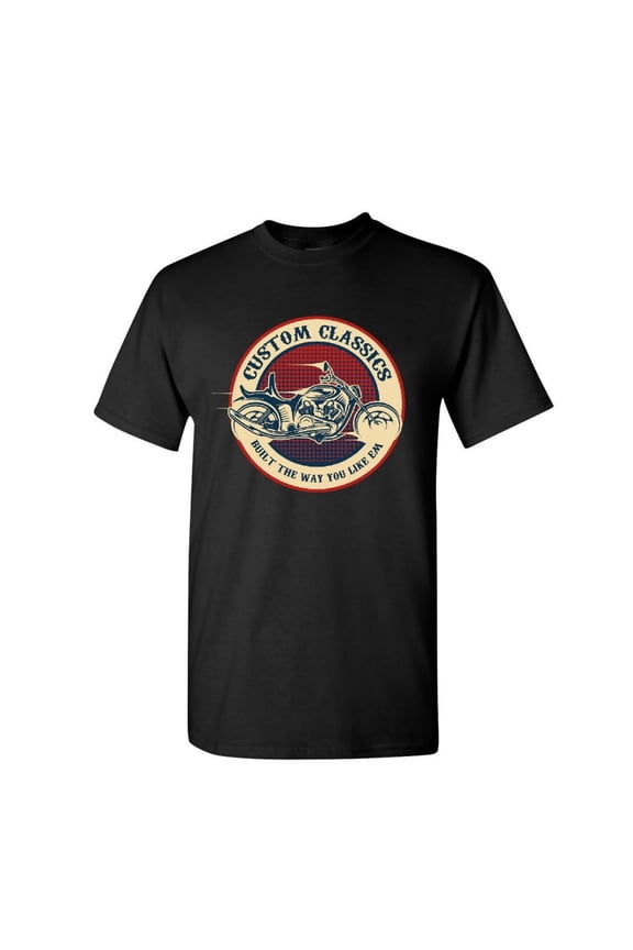 Custom Classics T-Shirt Chopper Bobber Biker RTE 66 Live to Ride Mens Shirt