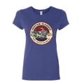 thumbnail image 1 of Tee Hunt Custom Classics Women's T-Shirt Chopper Bobber Biker Rte 66 Live to Ride Shirt, Blue, XX-Large, 1 of 5