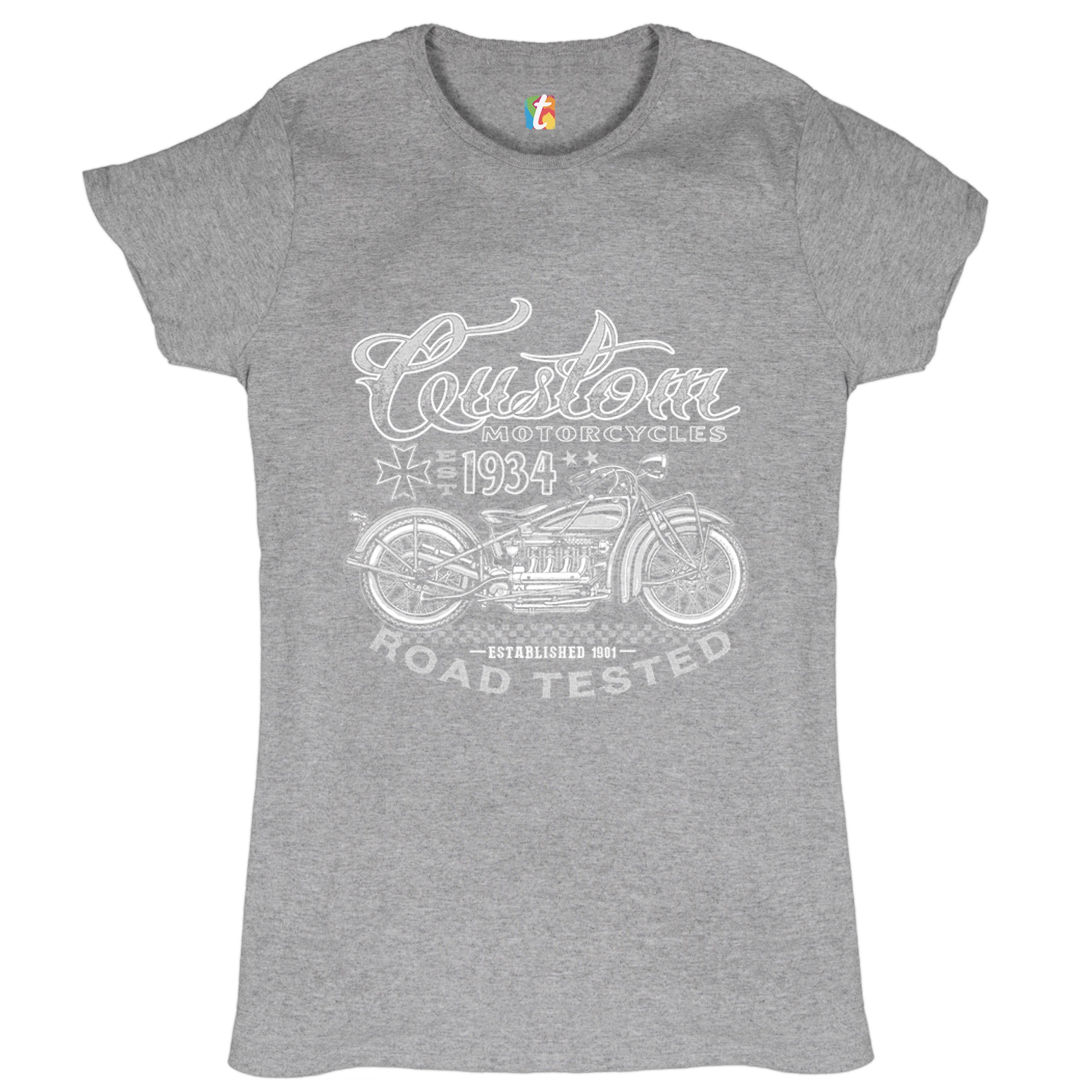 America's Highway Route 66 T-Shirt - Motorcycle Chopper Bobber Design, Men's Sizes S-5XL