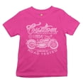 thumbnail image 1 of Tee Hunt Custom Motorcycles Road Tested Youth T-Shirt Bobber Biker Gang MC Kids, Pink, Small, 1 of 5