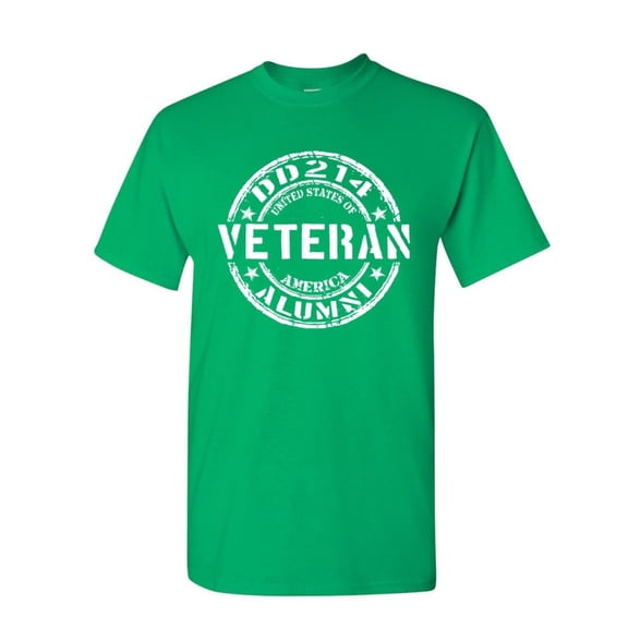 Tee Hunt DD214 Veteran T-Shirt Military Service Duty Support Our Troops Mens Shirt, Green, 4X-Large