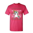 thumbnail image 1 of Tee Hunt Dabbing Unicorn Ugly Sweater T-Shirt Christmas Xmas Dab Rudolph Mens Shirt, Hot Pink, X-Large, 1 of 4