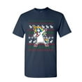 thumbnail image 1 of Tee Hunt Dabbing Unicorn Ugly Sweater T-Shirt Christmas Xmas Dab Rudolph Mens Shirt, Navy Blue, Small, 1 of 4