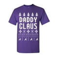 thumbnail image 1 of Tee Hunt Daddy Claus Funny Santa T-Shirt Christmas Xmas Ugly Sweater Men's Novelty Shirt, Purple, 5X-Large, 1 of 5