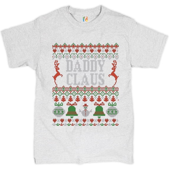Tee Hunt Daddy Claus T-Shirt Merry Christmas for Dad Ugly Sweatshirt Xmas Men's Tee, Ash Gray, Medium