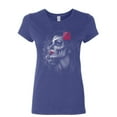 thumbnail image 1 of Tee Hunt Day of the Dead Girl Women's T-Shirt Skull Face Dia de Los Muertos Roses Shirt, Blue, 3X-Large, 1 of 5