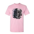 thumbnail image 1 of Tee Hunt Dead Girl with Roses T-Shirt Sugar Skull Face Day of The Dead Mens Shirt, Light Pink, Small, 1 of 5