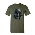 thumbnail image 1 of Tee Hunt Dead Girl with Roses T-Shirt Sugar Skull Face Day of The Dead Mens Shirt, Military Green, 3X-Large, 1 of 5