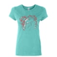 thumbnail image 1 of Tee Hunt Deadphones Women's T-Shirt Music Headphones Skull Face Dead EDM Hip Hop Shirt, Light Blue, XX-Large, 1 of 5