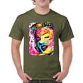 thumbnail image 1 of Tee Hunt Dean Russo Colorful Marilyn T-Shirt Neon Hot Symbol Starlet Men's Tee, Military Green, XX-Large, 1 of 5