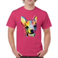 thumbnail image 1 of Tee Hunt Dean Russo Cute Chihuahua T-Shirt Neon Colorful Dog Men's Tee, Hot Pink, 5X-Large, 1 of 5