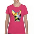 thumbnail image 1 of Tee Hunt Dean Russo Cute Chihuahua T-Shirt Neon Colorful Dog Women's T-Shirt Tee, Pink, Medium, 1 of 5