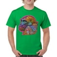 thumbnail image 1 of Tee Hunt Dean Russo Cute Gorilla T-Shirt Colorful Silverback Ape Art Men's Tee, Green, Large, 1 of 5
