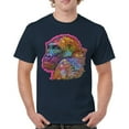 thumbnail image 1 of Tee Hunt Dean Russo Cute Gorilla T-Shirt Colorful Silverback Ape Art Men's Tee, Navy Blue, 5X-Large, 1 of 5