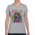 thumbnail image 1 of Tee Hunt Dean Russo Cute Love You Basset T-Shirt Colorful Dog Pet Women's T-Shirt Tee, Gray, 3X-Large, 1 of 5